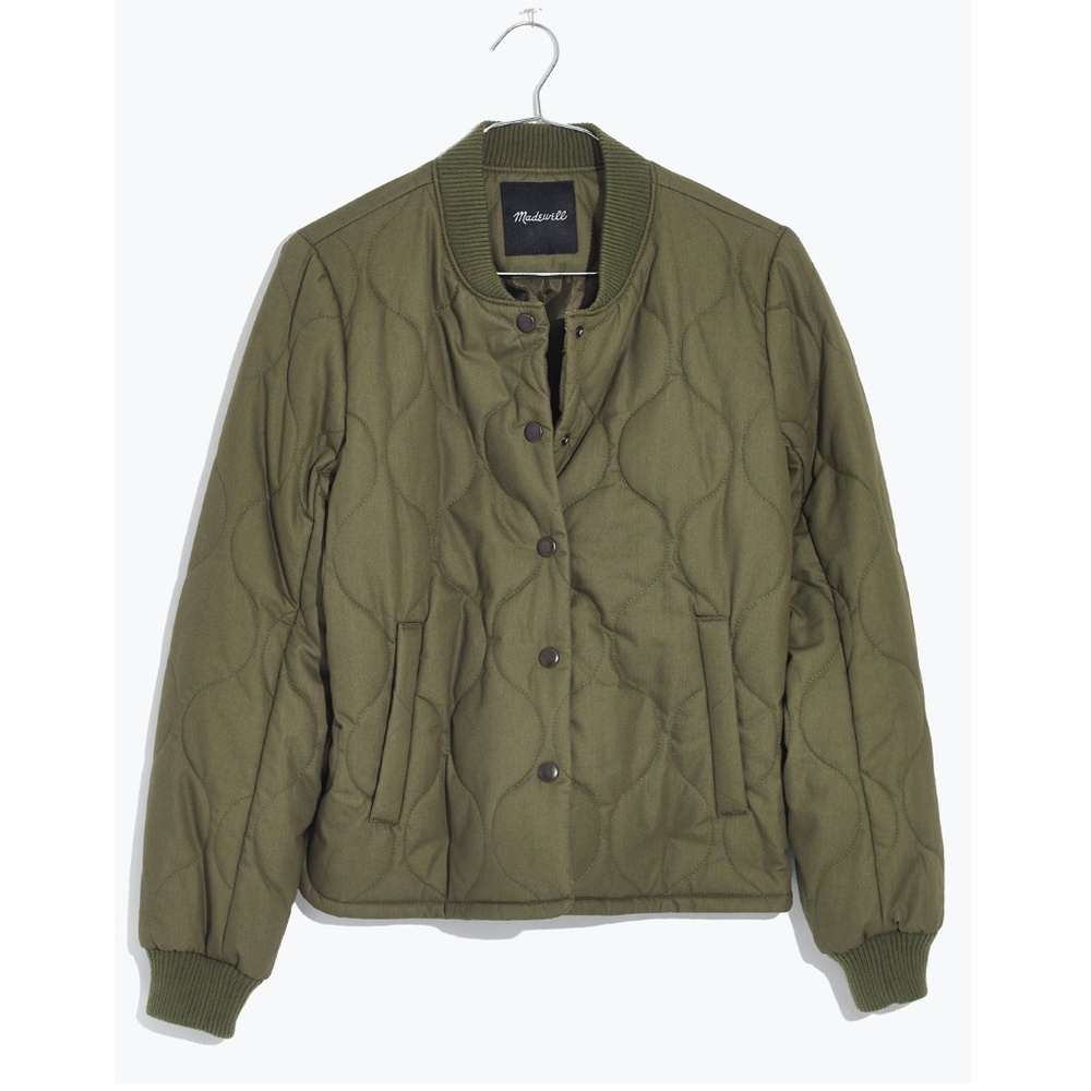 Madewell Quilted Military Bomber Jacket